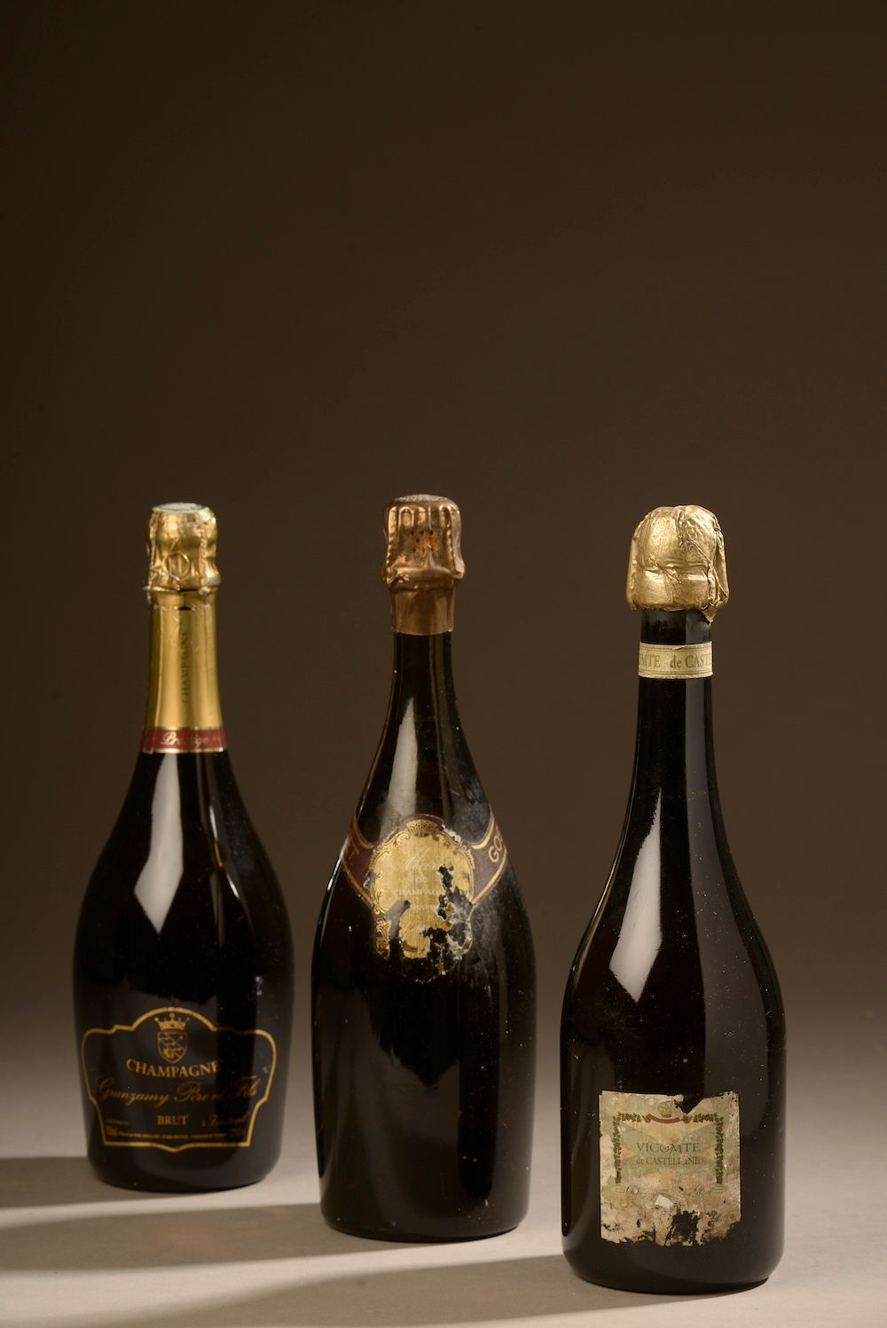 Null 3 bottles CHAMPAGNE PRODUCTS (Marc de Gosset, ea, Marc or Ratafia de Castel&hellip;