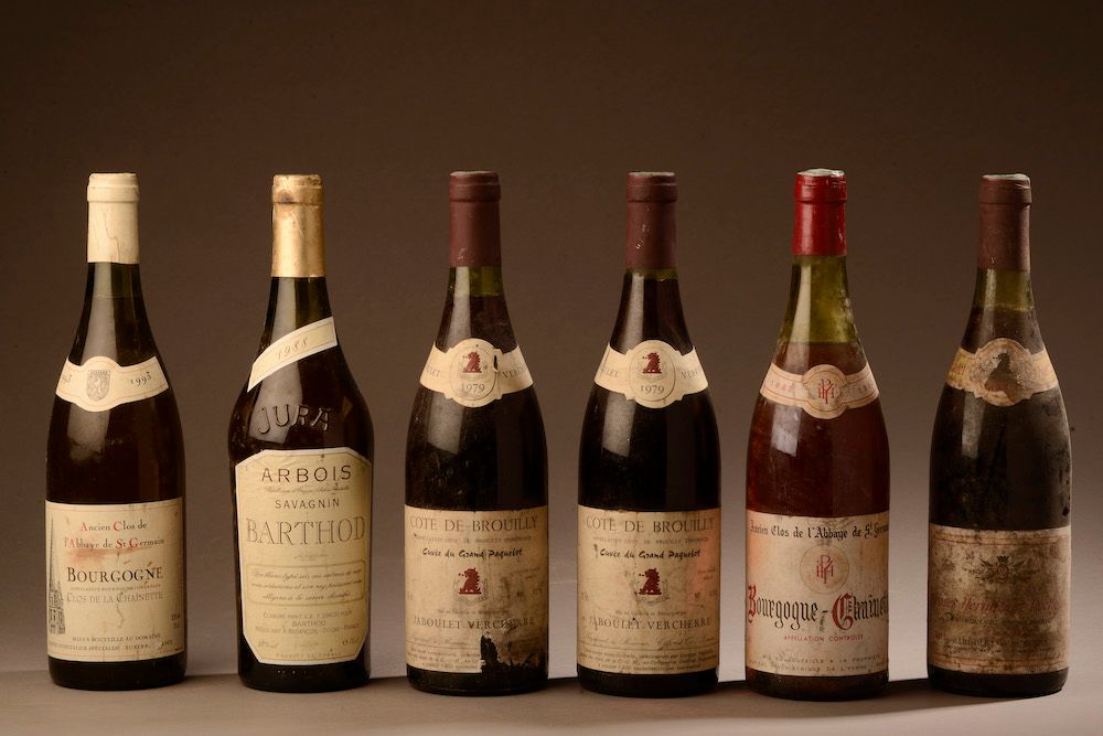 Null 6 bottles MISCELLANEOUS WINES (Jaboulet-Vercherre : 2 Brouilly 79, Crozes 7&hellip;