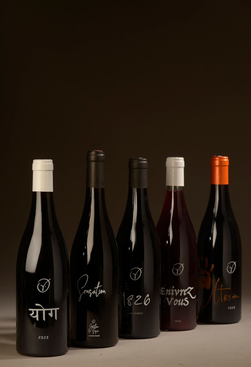 Null 5 bottles VIN DE FRANCE J. Vigne (vintages "Yoga", "Le Serret", "Ultreïa", &hellip;