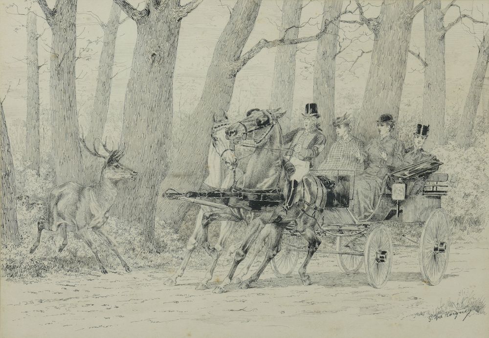 Null Georges LAROCQUE (France, 1839-1932)

Scènes de chasse à courre.

Trois enc&hellip;