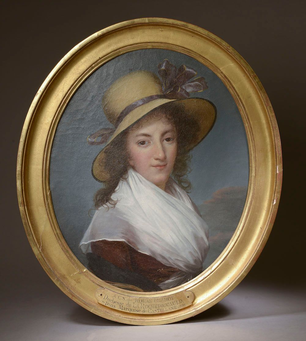 Null 18世纪末或19世纪初的法国画派。

亚历山大-夏洛特-索菲-德-罗汉-夏博特的肖像，拉罗什福考尔公爵夫人，当时的卡斯特兰侯爵夫人（1839）。

椭&hellip;