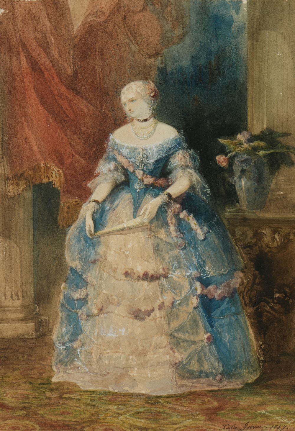 Null Félix ZIEM (Beaune, 1821 - Paris, 1911). 

 Elisabeth du Roux, Gräfin von L&hellip;