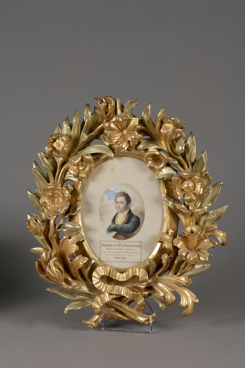 Null 19世纪初的奥地利画派。

拉罗什福考德伯爵希波吕特（1804-1893）的肖像。

水彩画上有标记，位于维也纳，右中部有1825年的日期。

高度：&hellip;
