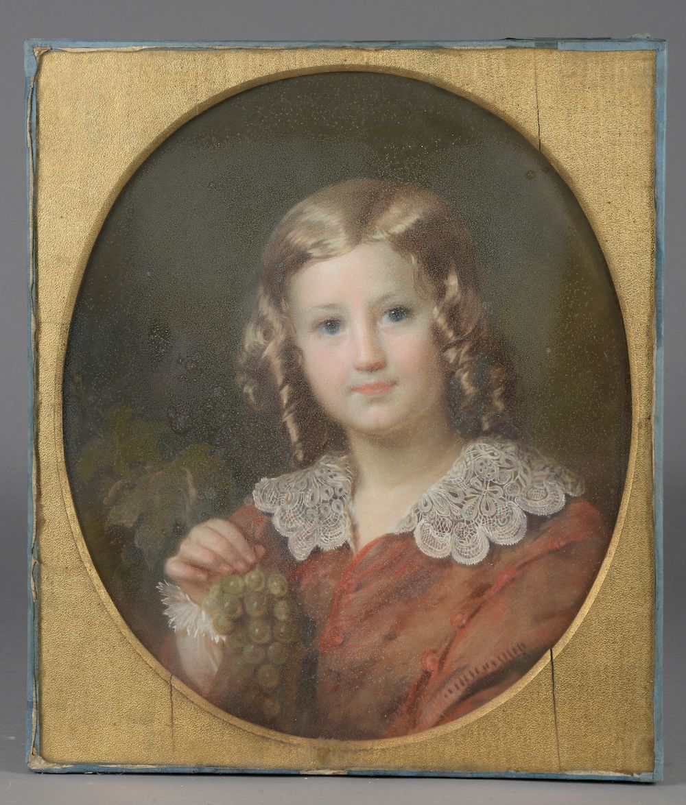Null 19世纪的法国学校。

Aimery de La Rochefoucauld的肖像。

1855年的椭圆粉彩画。

57.5厘米 - 宽度：50厘米（&hellip;