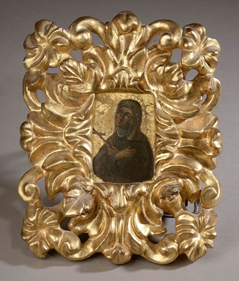 Null 
18世纪的学校。





金色背景上的忏悔的修女。





铜上油彩。





高度：10厘米10 cm - 宽度 : 7,5 cm




&hellip;