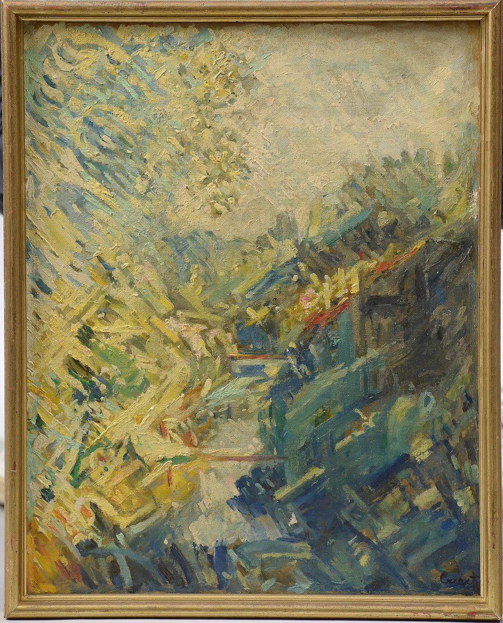 Null 莫里斯-克罗泽（1896-1978）。

景观。

布面油画，右下角有签名（缺失和一个小的穿孔）。

高度：41厘米。41 cm - 宽度 : 32,&hellip;