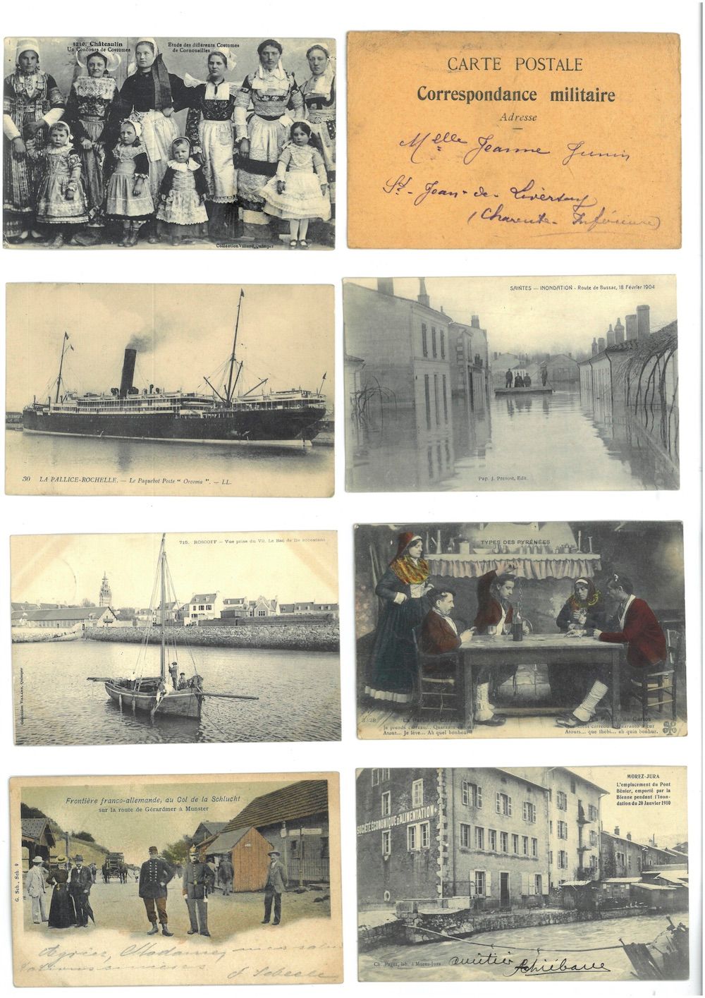 Null APPROXIMATELY 129 POSTCARDS: SCENES & TYPE, BOATS, MILITARIA, FLOODS such a&hellip;