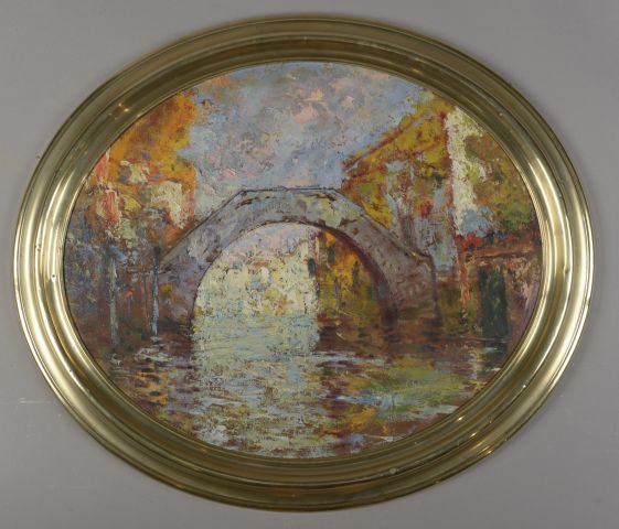 Null Charles DAGNAC-RIVIERE (1864-1945).

Die Seinsbrücke in Venedig.

Öl auf Pa&hellip;