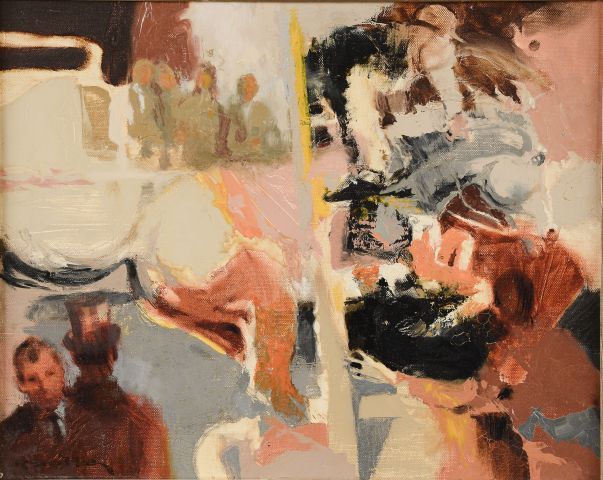 Null 吕西安-鲁尔（Lucien RUOLLE）（1925-1991）。

"职位的通过"。

布面油画，左下方有签名，日期为1966年，背面有标题和会签。&hellip;