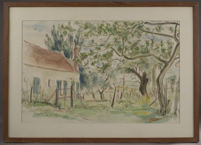 Null 
安德烈-迪尼蒙（1891-1965）。




乡下的房子。




水彩画，左下角有签名，专用和日期1943年。




高度：32厘米。32厘米&hellip;