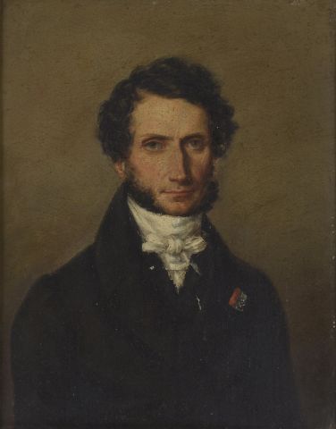 Null School of the first half of the 19th century.

Portrait of a man with light&hellip;