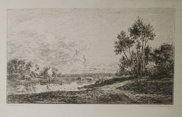 Null 在DAUBIGNY Charles François（1817-1878）之后。

莫林港的塞纳河。

蚀刻画，Vve A.卡达特编辑。

高度：13&hellip;