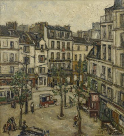 Null 热尔曼-达维德-尼莱（1861-1932）。

"Faubourg Saint-Antoine和Rue de Reuilly街的角度"。

布面油画，&hellip;