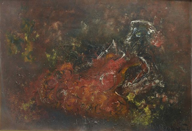 Null 安托万-德-卡斯特兰（生于1934年）。

抽象构成。

布面油画，右下方有签名（小幅缺料）。

高度：88厘米。88厘米 - 宽度：130厘米