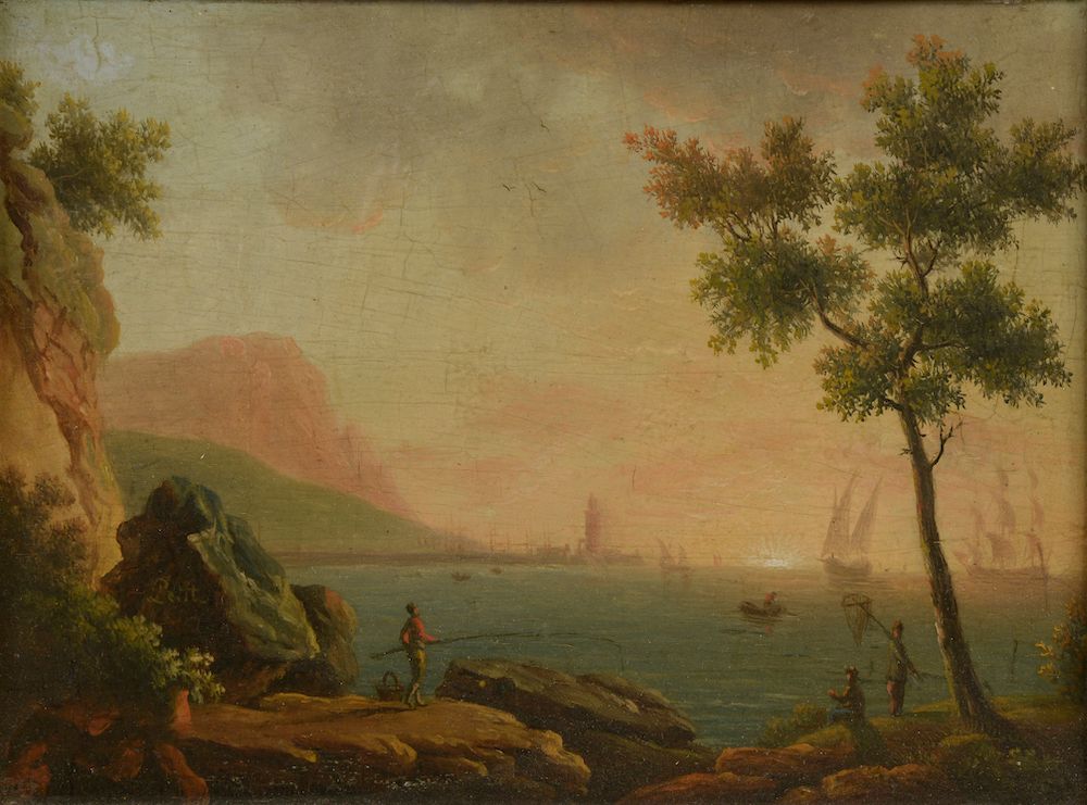 Null L. PETIT, escuela francesa hacia 1800.

Pescador junto al mar.

Panel de no&hellip;