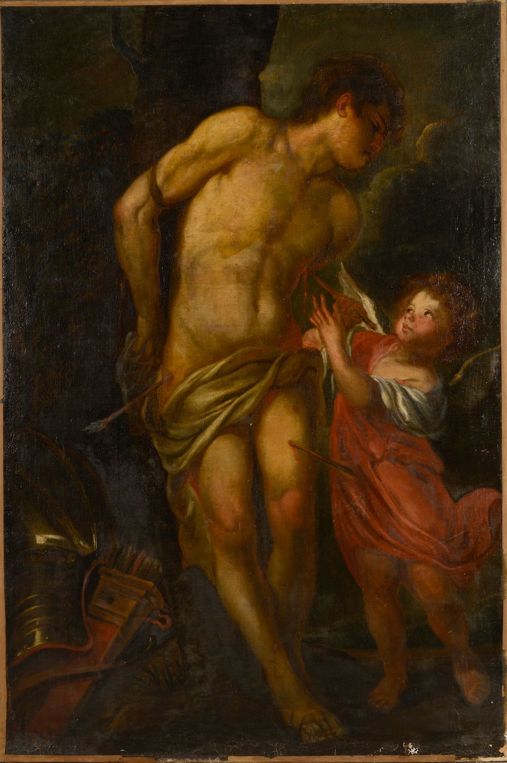 Null Escuela del siglo XIX.

San Sebastián rescatado por el Ángel. 

Óleo sobre &hellip;