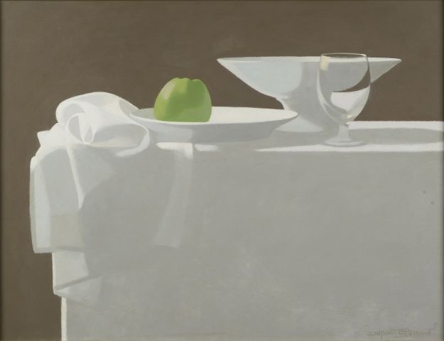 Null Claude DUPONT-GOMONT (born in 1927).

Still life with an apple on an entabl&hellip;