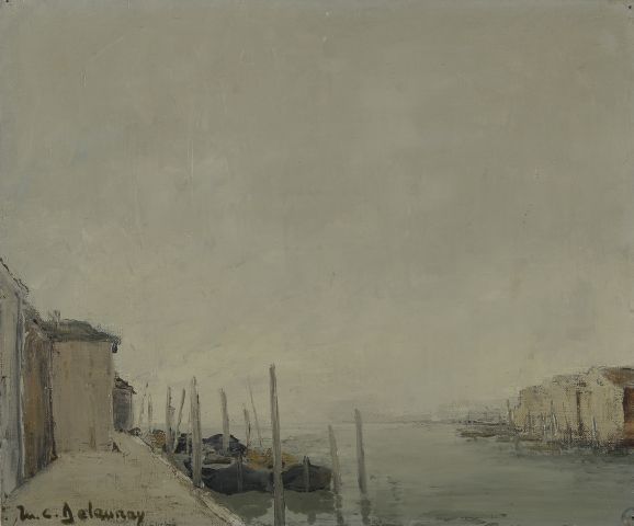 Null Marie C.DELAUNAY (XXe siècle).

"Venise - La Giudecca".

Huile sur toile si&hellip;