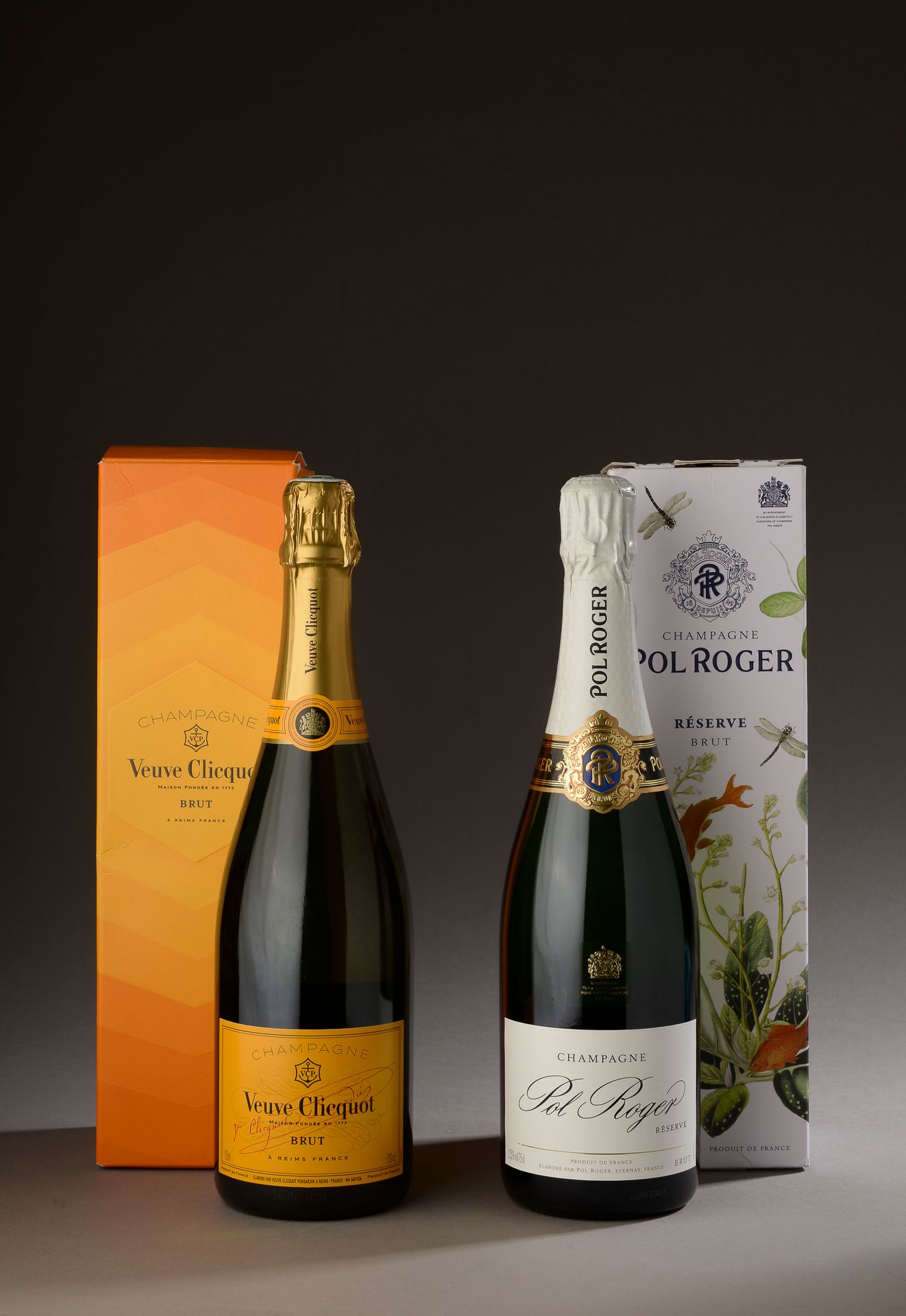 Null 2 bouteilles CHAMPAGNE (Pol Roger Veuve Clicquot)