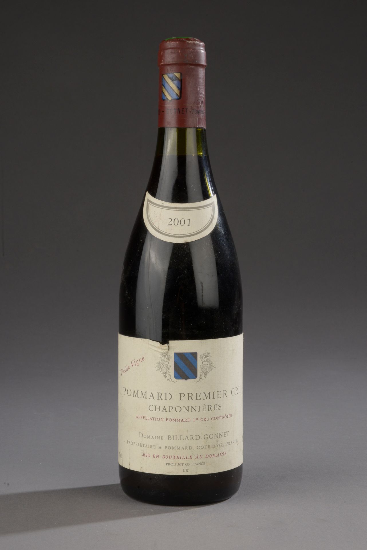 Null 1 Flasche POMMARD "Chaponnière 1°cru", Billard-Gonnet 2001 (ela)