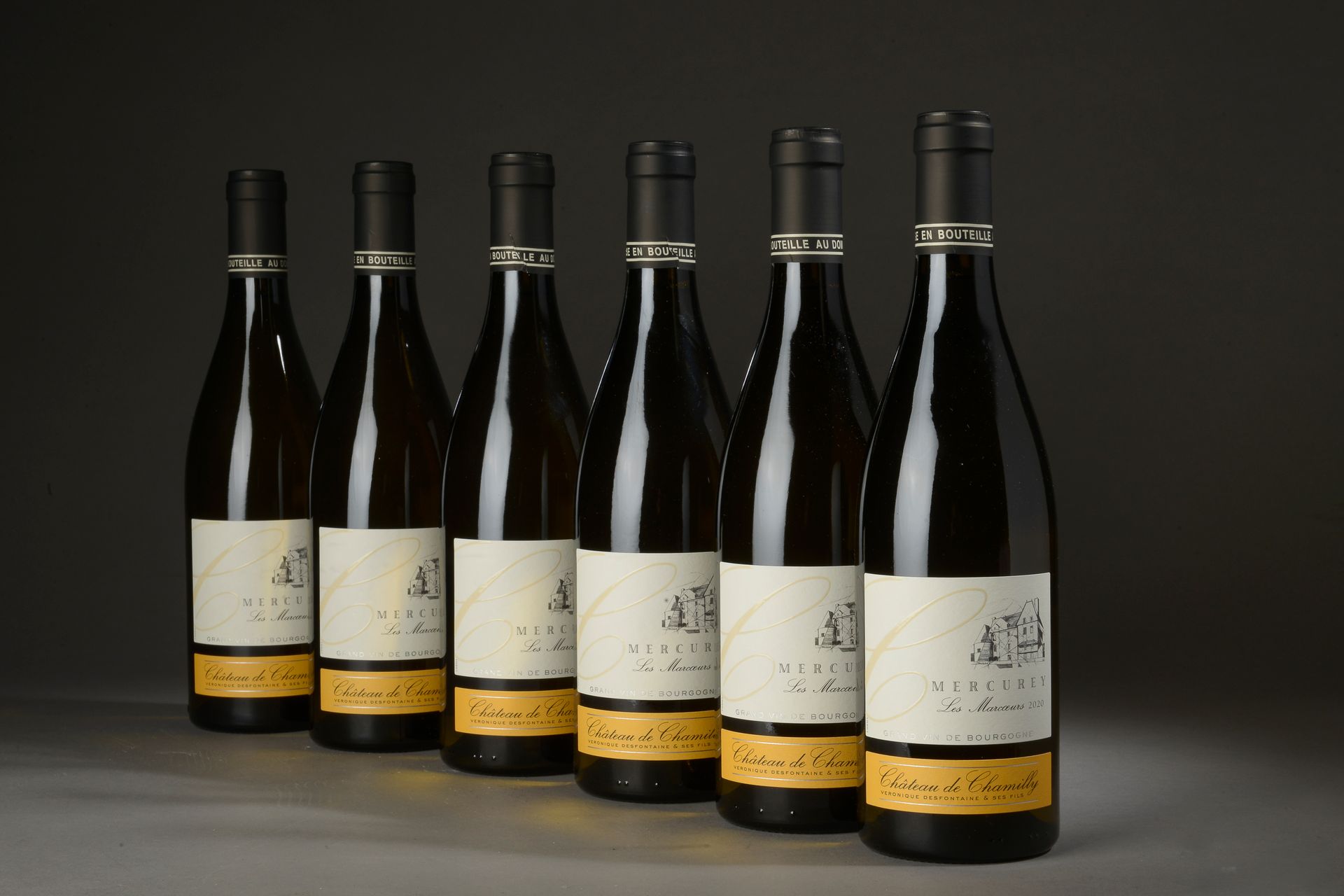 Null 6 bottiglie MERCUREY "Les Marcoeurs", Château de Chamilly 2020 (bianco)
