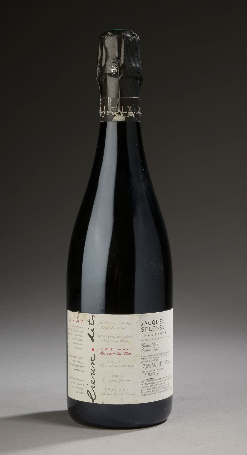 Null 1瓶CHAMPAGNE "Lieux-dits", Jacques Selosse (Ambonnay Le Bout du Clos , Grand&hellip;