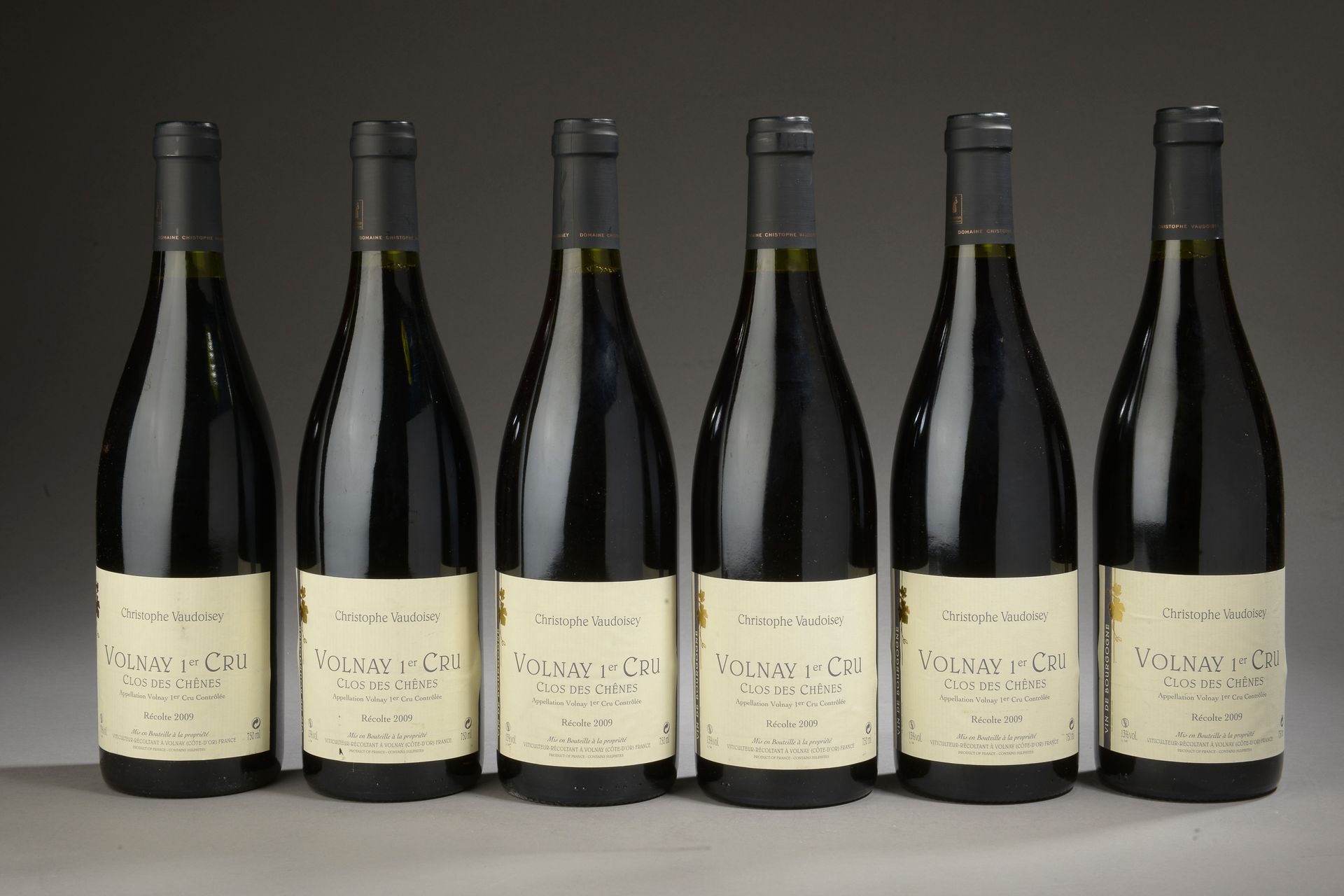 Null 6 bottles VOLNAY "Clos des Chênes 1er cru", Christophe Vaudoisey 2009 (etlt&hellip;