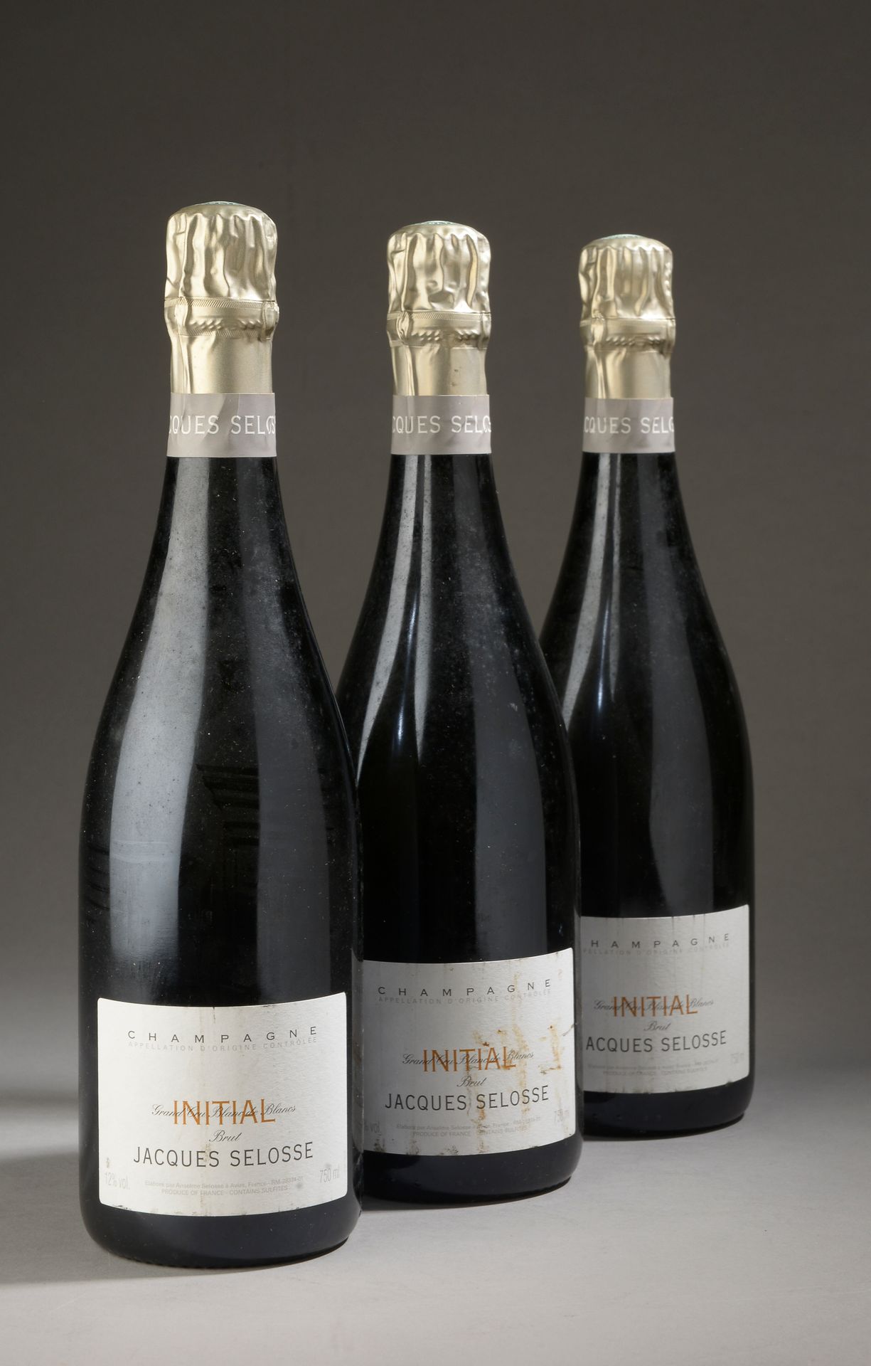Null 3 bottles CHAMPAGNE "Initial", Jacques Selosse (Grand Cru Blanc de Blancs, &hellip;