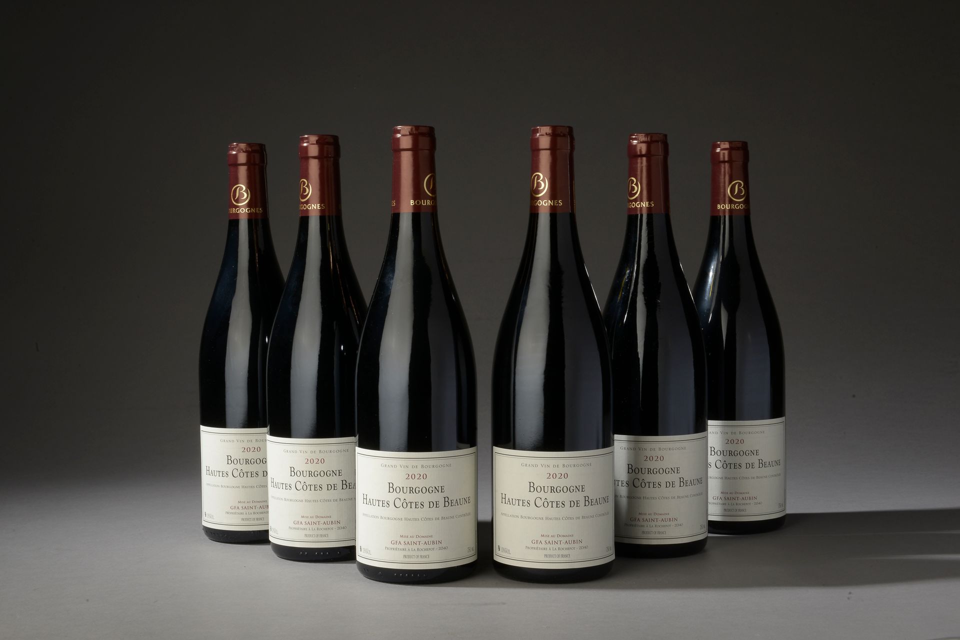 Null 6瓶 HAUTES CÔTES DE BEAUNE红葡萄酒，GFA Saint-Aubin 2020