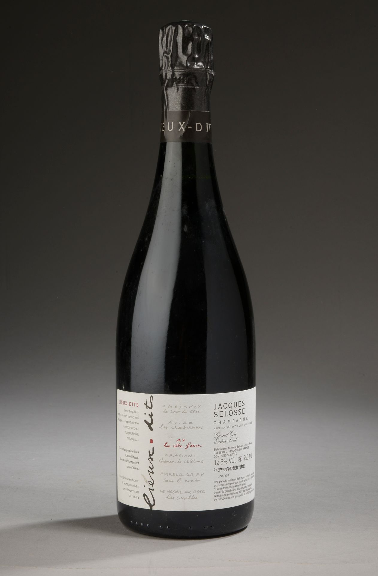 Null 1 Flasche CHAMPAGNE "Lieux-dits", Jacques Selosse (Aÿ La Côte Faron, Grand &hellip;