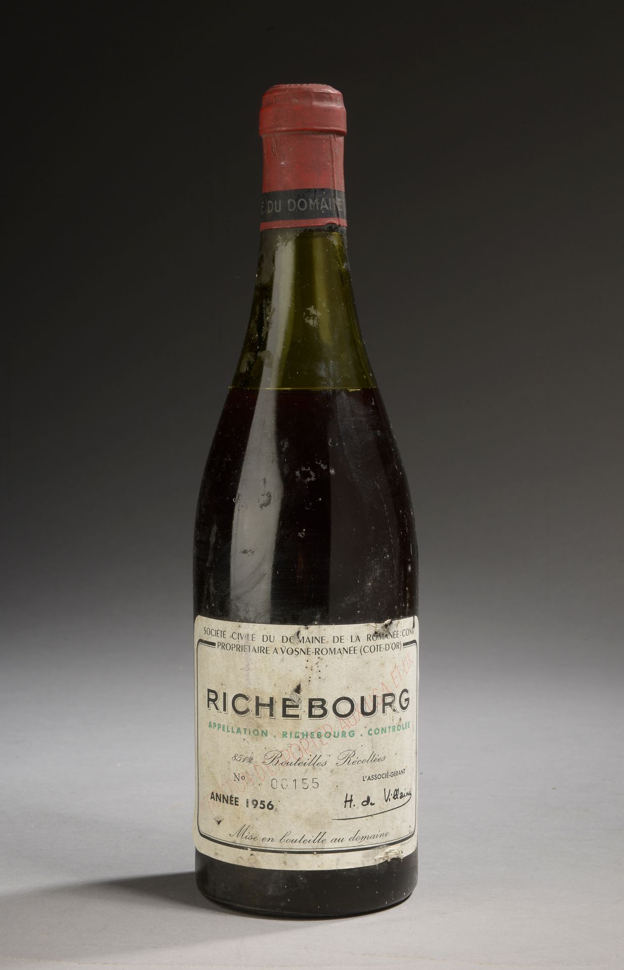 Null 1 Flasche RICHEBOURG, DRC 1956 (ett, ea, B/V)