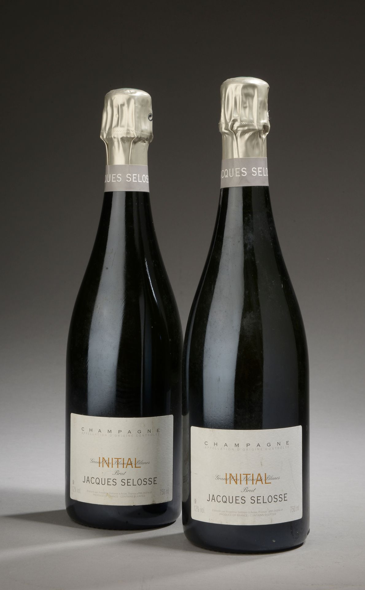 Null 2 bouteilles CHAMPAGNE "Initial", Jacques Selosse (Grand Cru Blanc de Blanc&hellip;