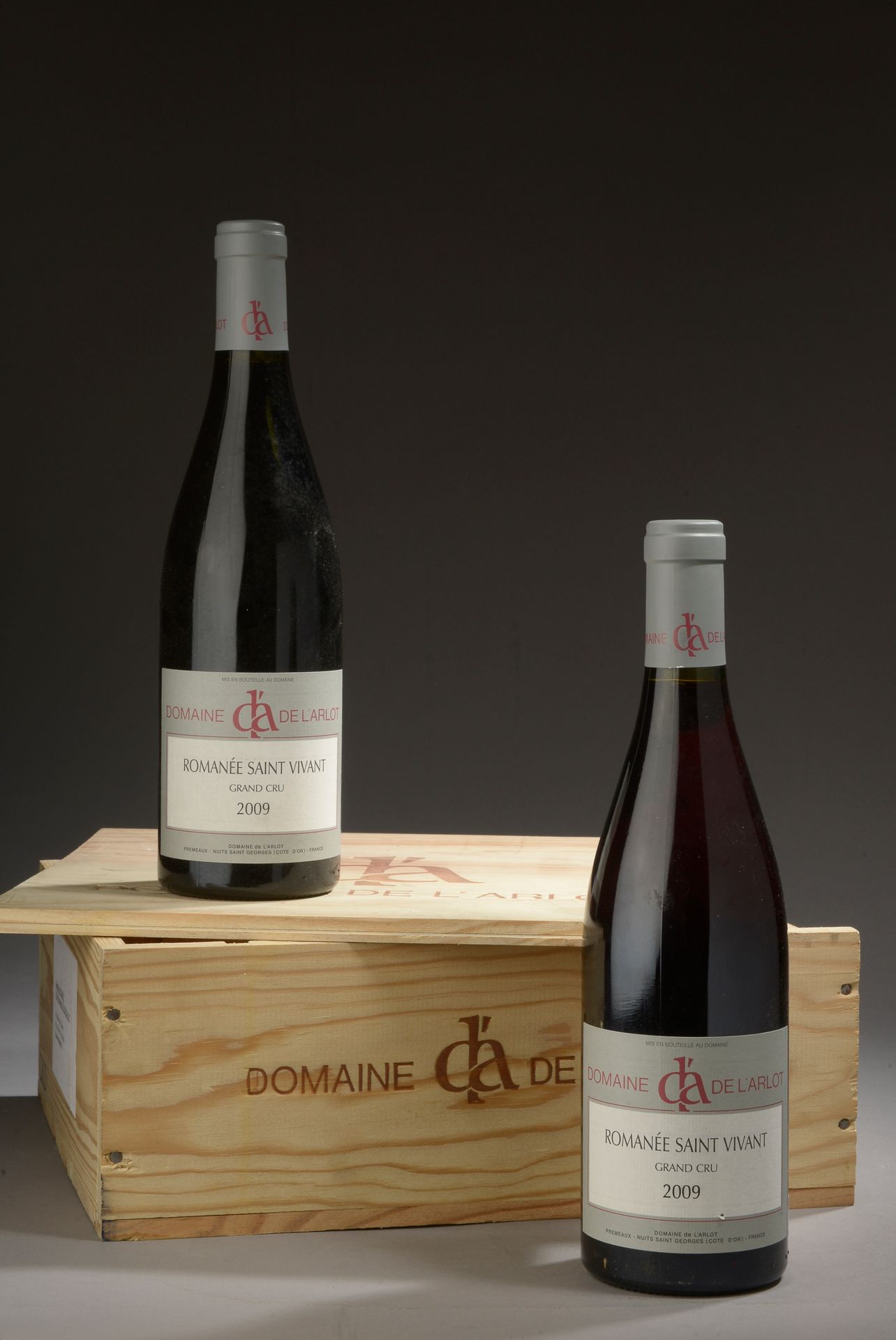 Null 2 botellas ROMANÉE-SAINT-VIVANT, Domaine de l'Arlot 2009 (elt, 1 etla, caja&hellip;