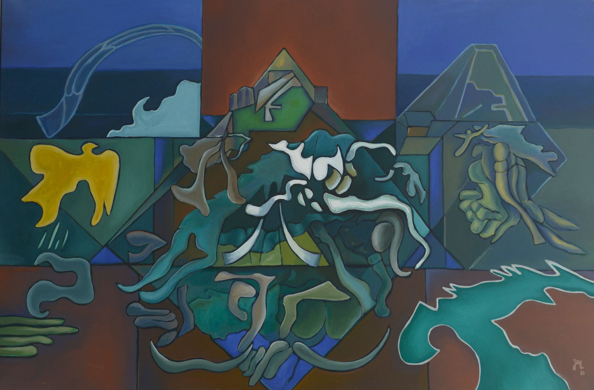 Null Juan Carlos LANGLOIS (1926-2001).



"Gorée".



Huile sur toile monogrammé&hellip;