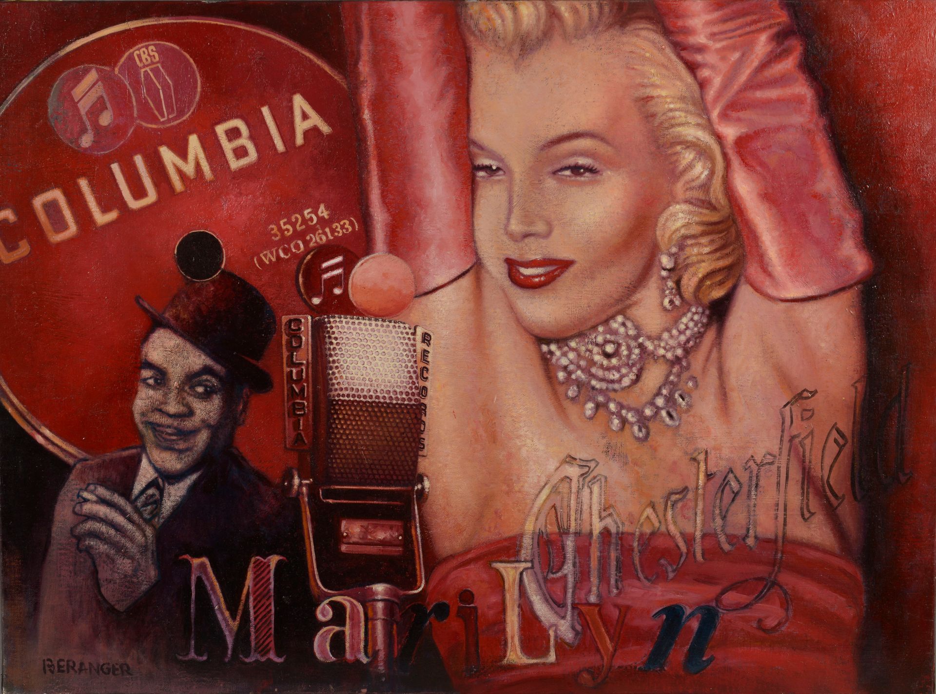 Null 莫里斯-贝朗格（生于1954年）。 

玛丽琳-梦露（Marylin Monroe）。

布面油画，左下方有签名。 

高度：54厘米54 cm - &hellip;