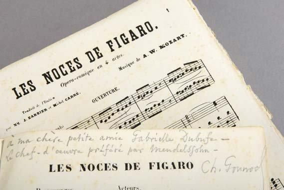 Null PARTITION des «Noces de Figaro» de Mozart dédicacées par Charles GOUNOD à G&hellip;