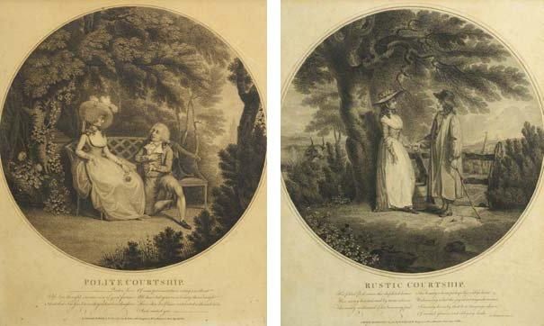 R. THEW d'après E. DAYES, XVIIIe siècle «Rustic Courtship» et «Polite Courtship»&hellip;