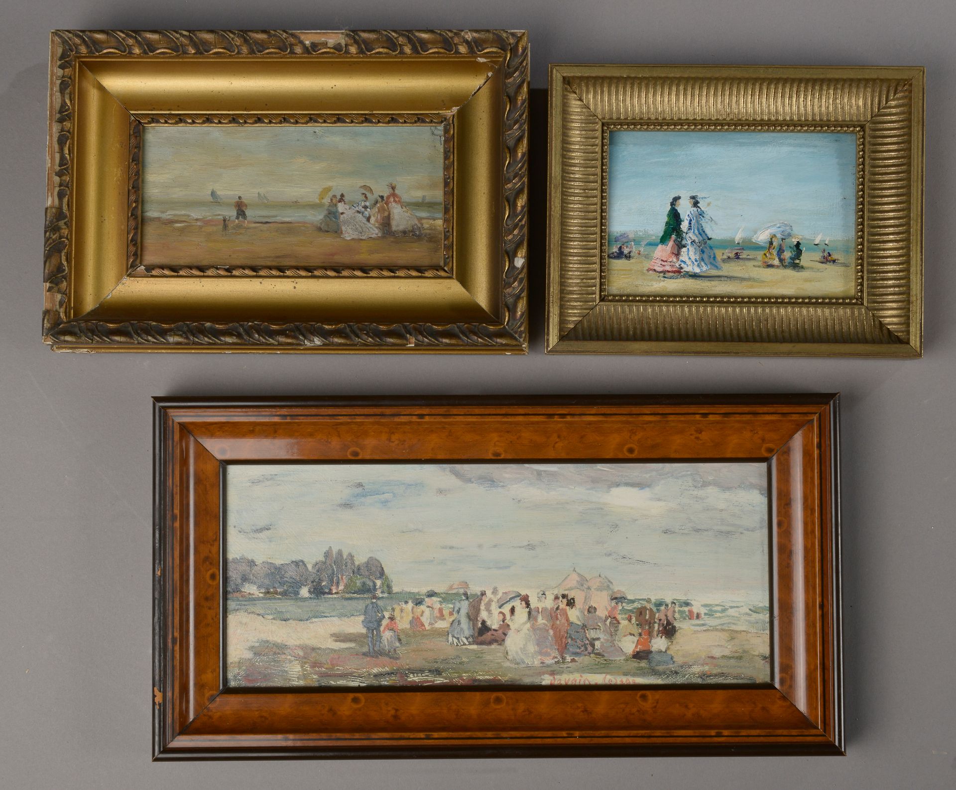 Null 不来了。Pierre DAVAIN-LESAGES (1908-?)。

动画的诺曼海滩。

右下角有签名的板面油画。

高度：14厘米14 cm -&hellip;