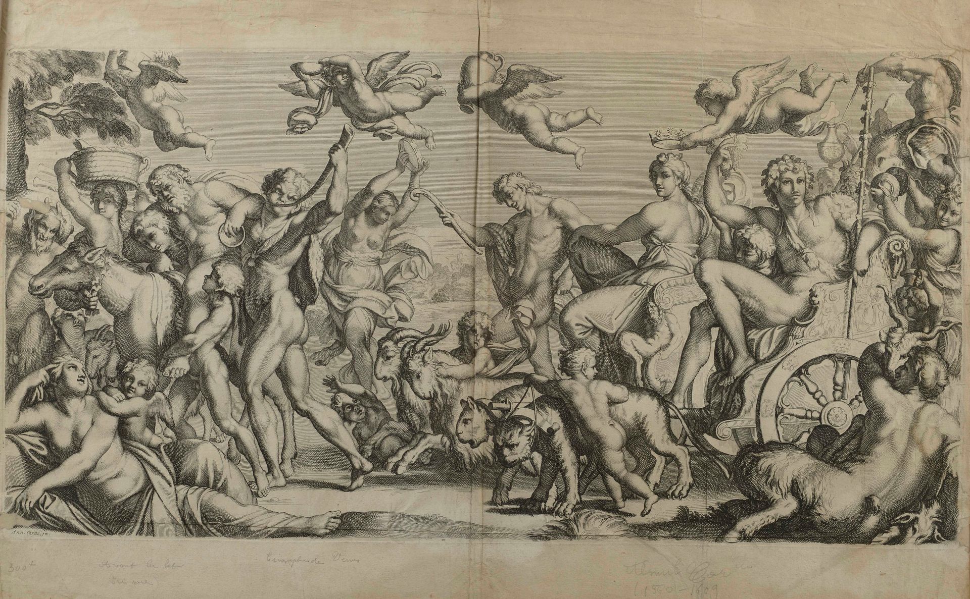 Null Nach Annibale CARRACHE (1560-1609). 

Bacchus und Ariadne werden von den Fa&hellip;