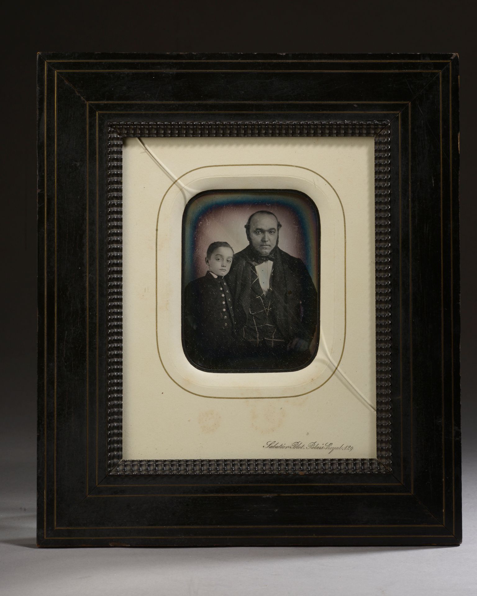 Null Jean-Baptiste SABATIER BLOT (1801-1881). 

Portrait d'un homme avec son fil&hellip;