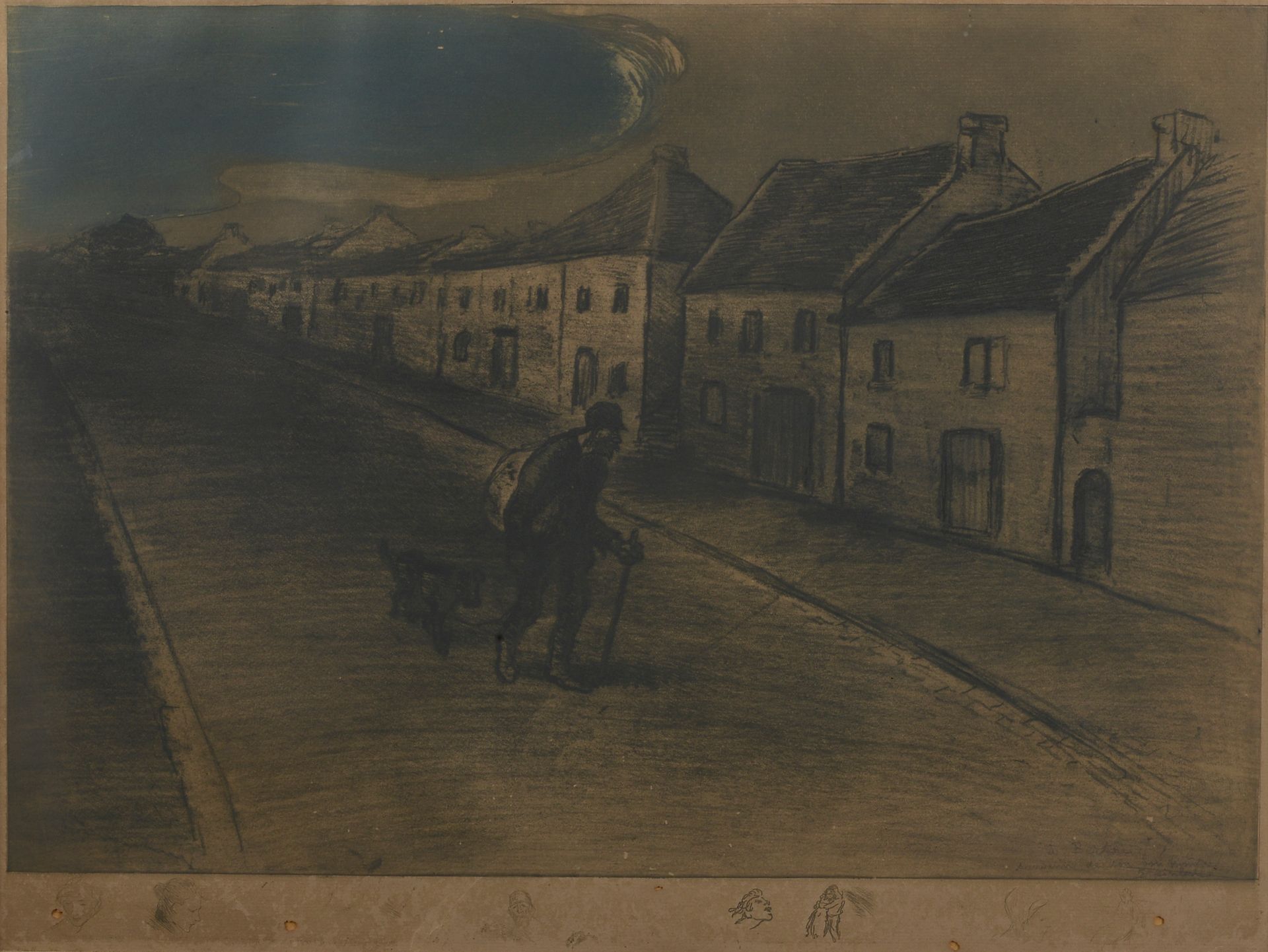 Null Théophile Alexandre STEINLEN (1859-1923).
Chemineau traversant un village e&hellip;