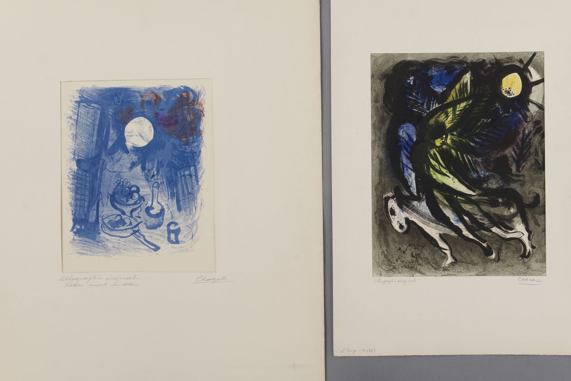 Null Marc CHAGALL (1887-1985). 

Ensemble de deux estampes, Editions Mourlot : 
&hellip;