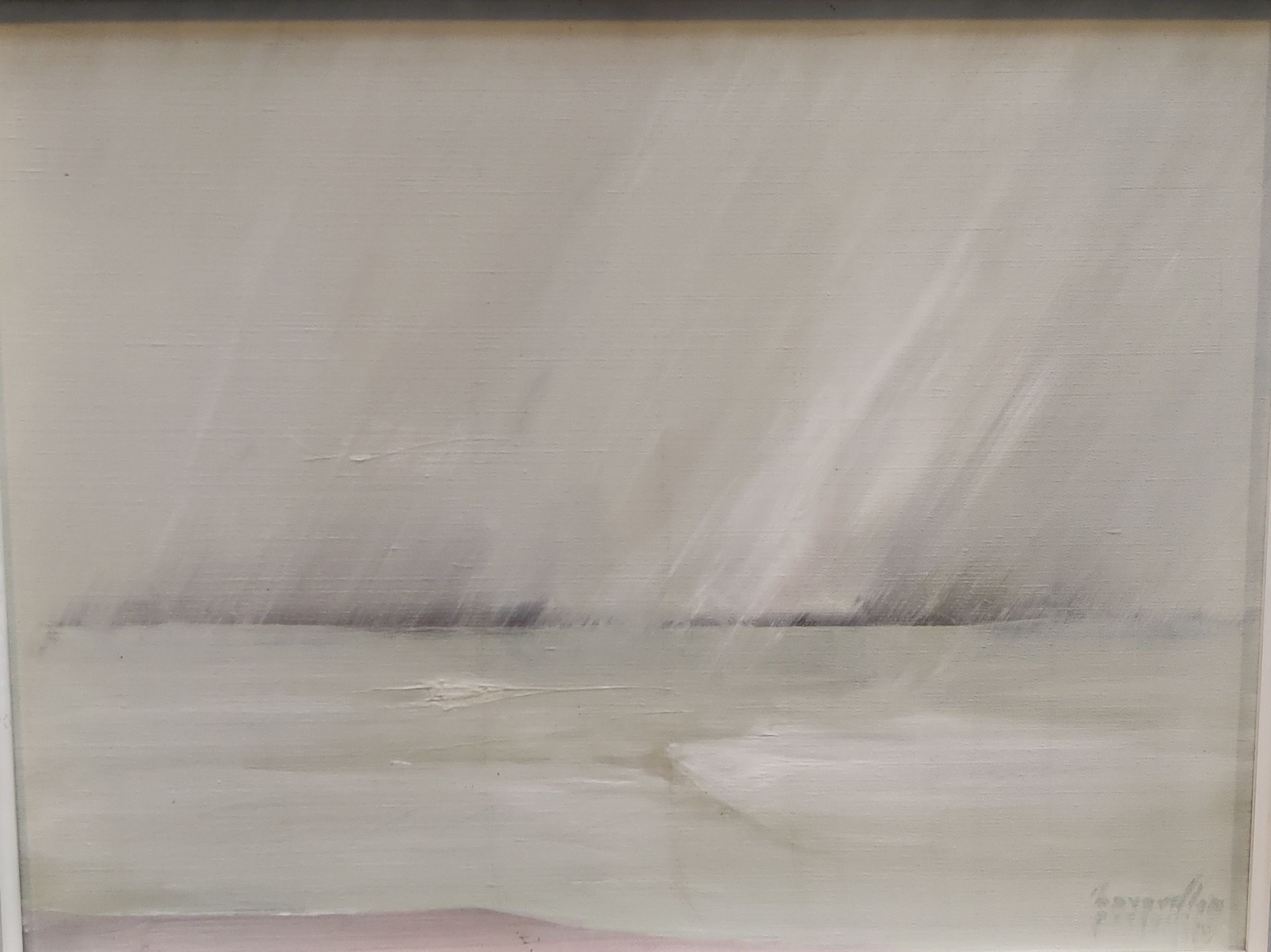 Null 罗伯特-布吉伦（1923-2013）。 
北海，1970年。 
布面油画，右下方有签名，背面有会签和日期。
高度：50厘米。50 cm - 宽度： 6&hellip;