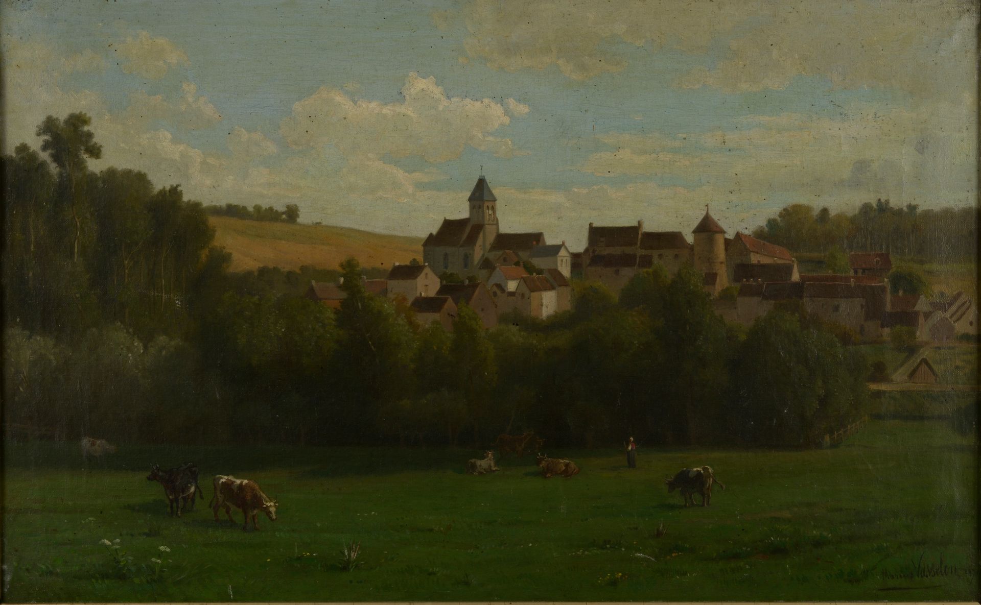 Null Marius VASSELON (1841-1924).

Vue du village d'Ableiges dans le Vexin.

Hui&hellip;