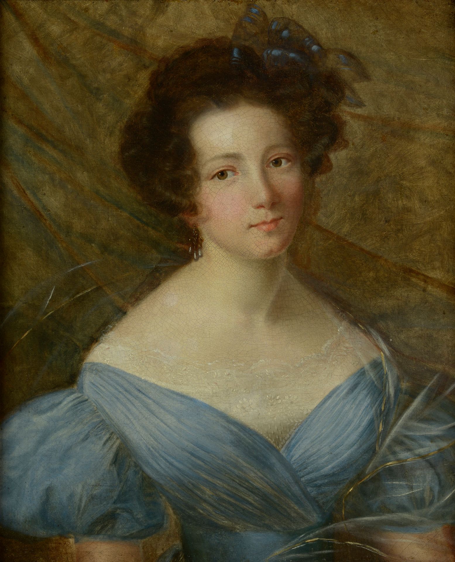 Null Ecole française de la fin du XIXe siècle.
Portrait d'une jeune femme à la r&hellip;