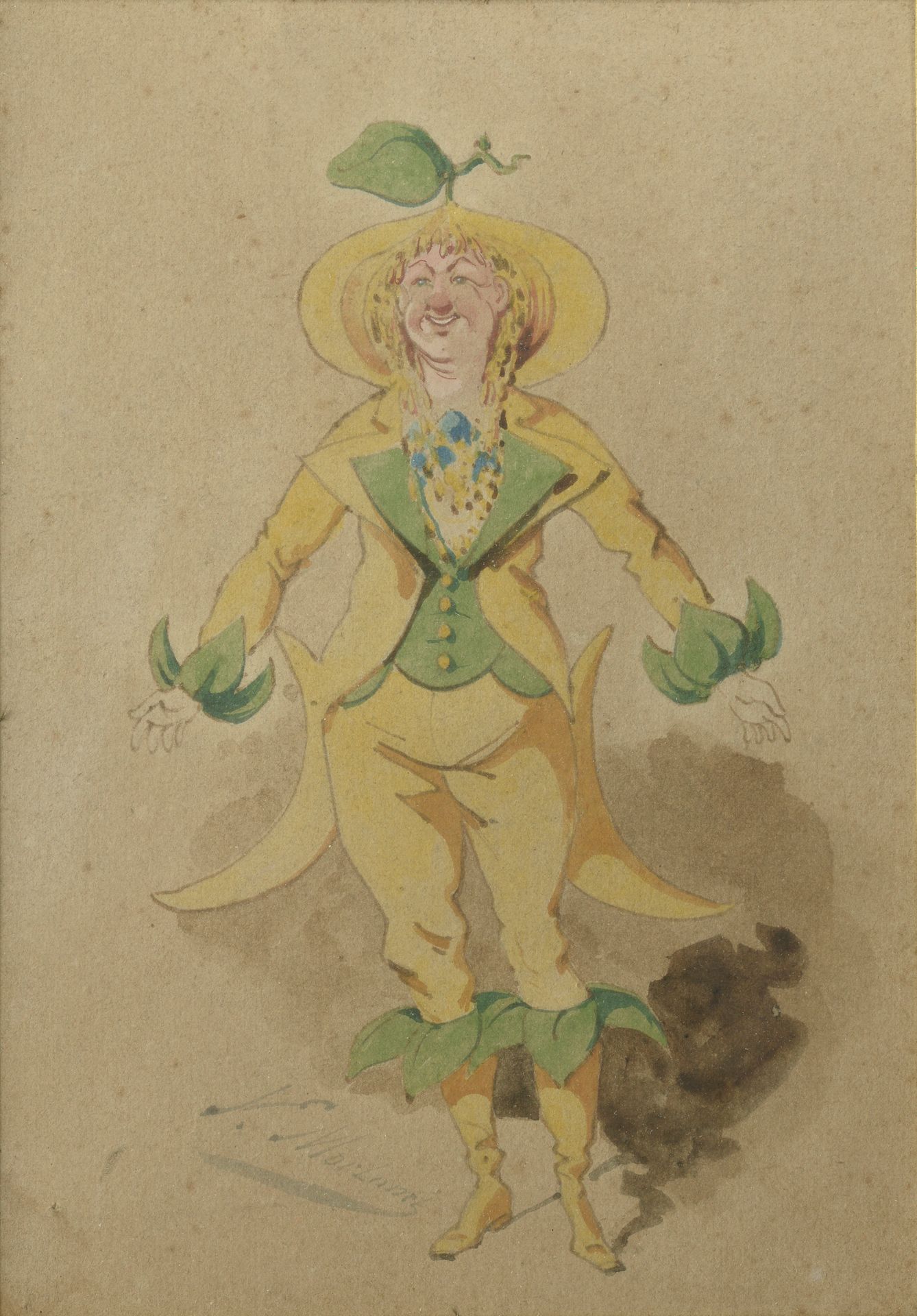 Null Valère Alfonse MORLAND (1846-1916).

Acteur de théâtre en costume de citrou&hellip;