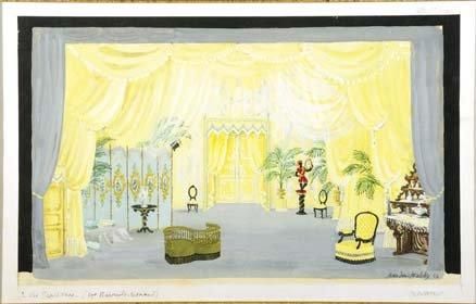 JEAN-DENIS MALCLES (Paris, 1912 - 2002) Un salon Gouache signée et datée 58 en b&hellip;