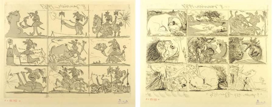 Pablo PICASSO (Malaga, 1881 - Mougins, 1973) Sueno y mentira de Franco. Planches&hellip;