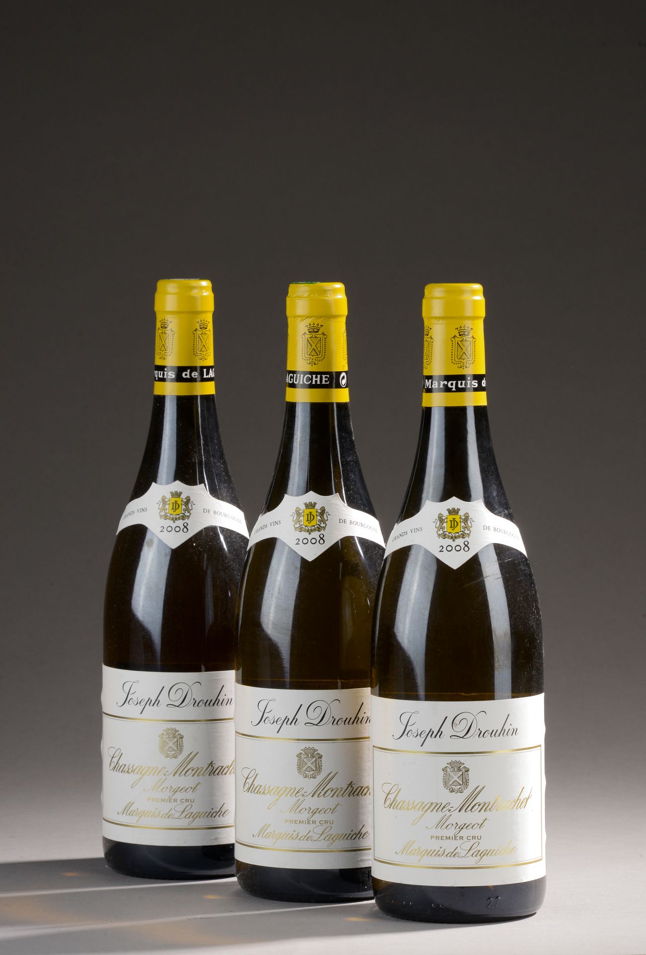 Null 3 bottles CHASSAGNE-MONTRACHET "Morgeot 1er cru", Joseph Drouhin 2008 (etlt&hellip;