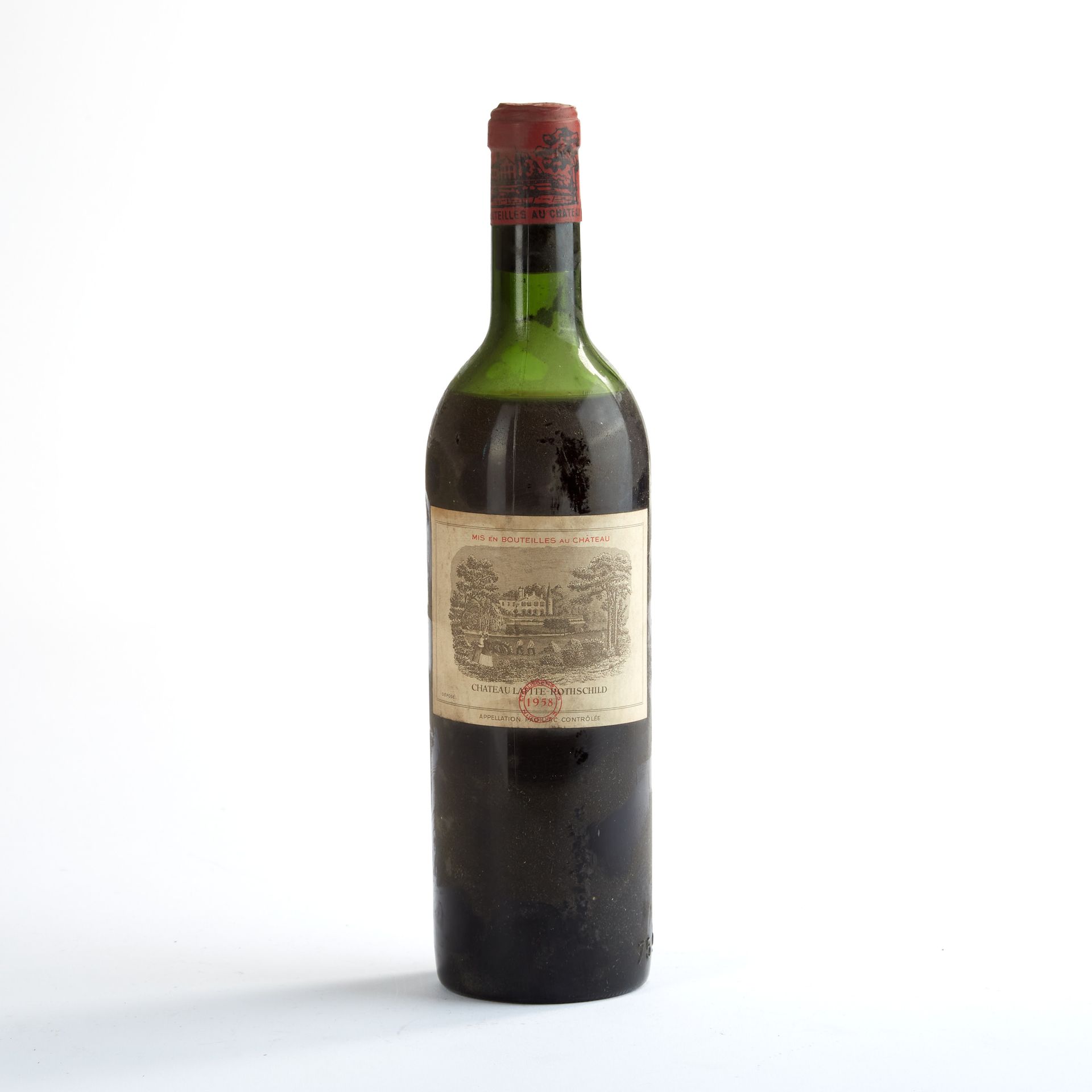 Null 1 bouteille Château LAFITE-ROTHSCHILD, 1° cru Pauillac 1958 (es, V)